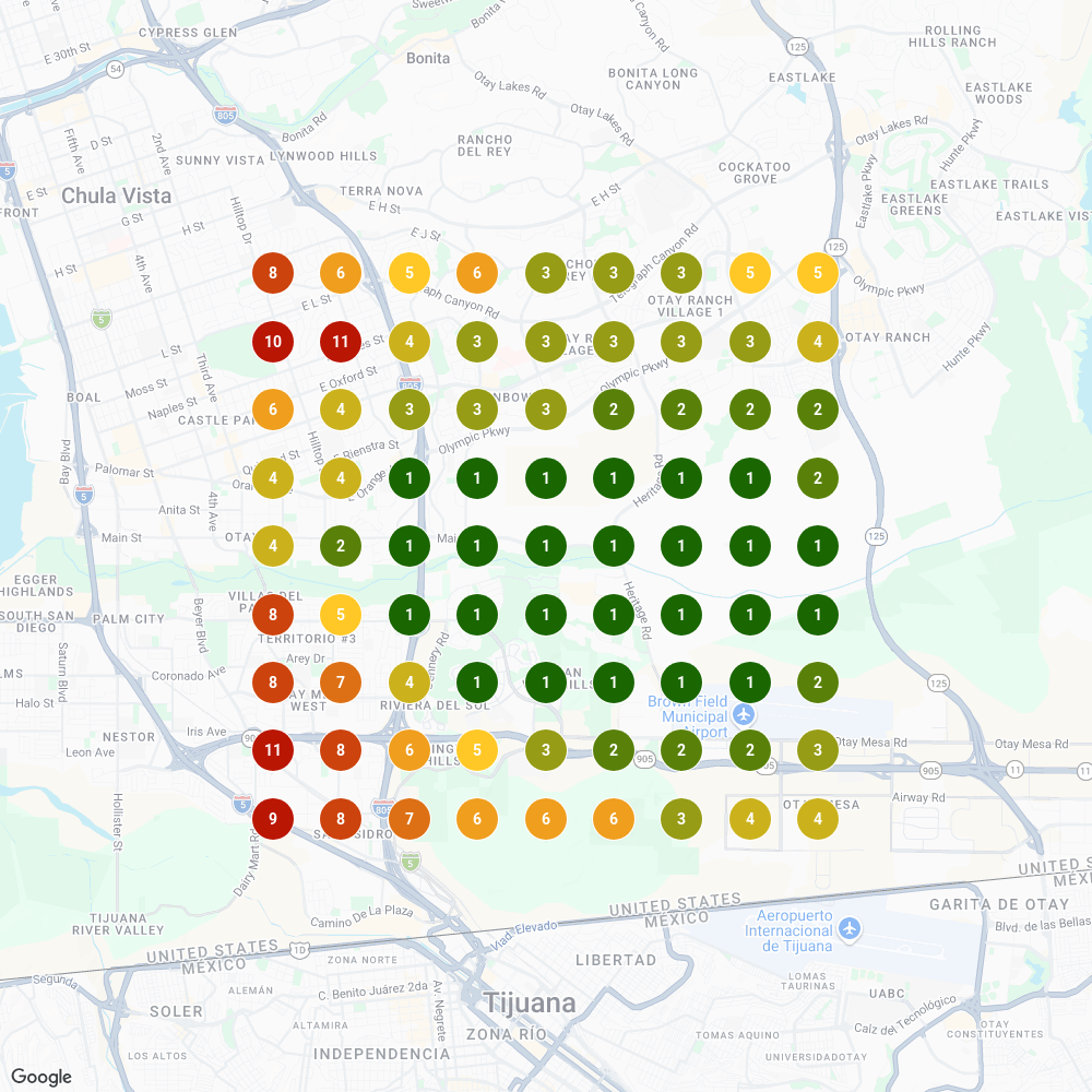 Chula Vista grid scan, dispensary near me