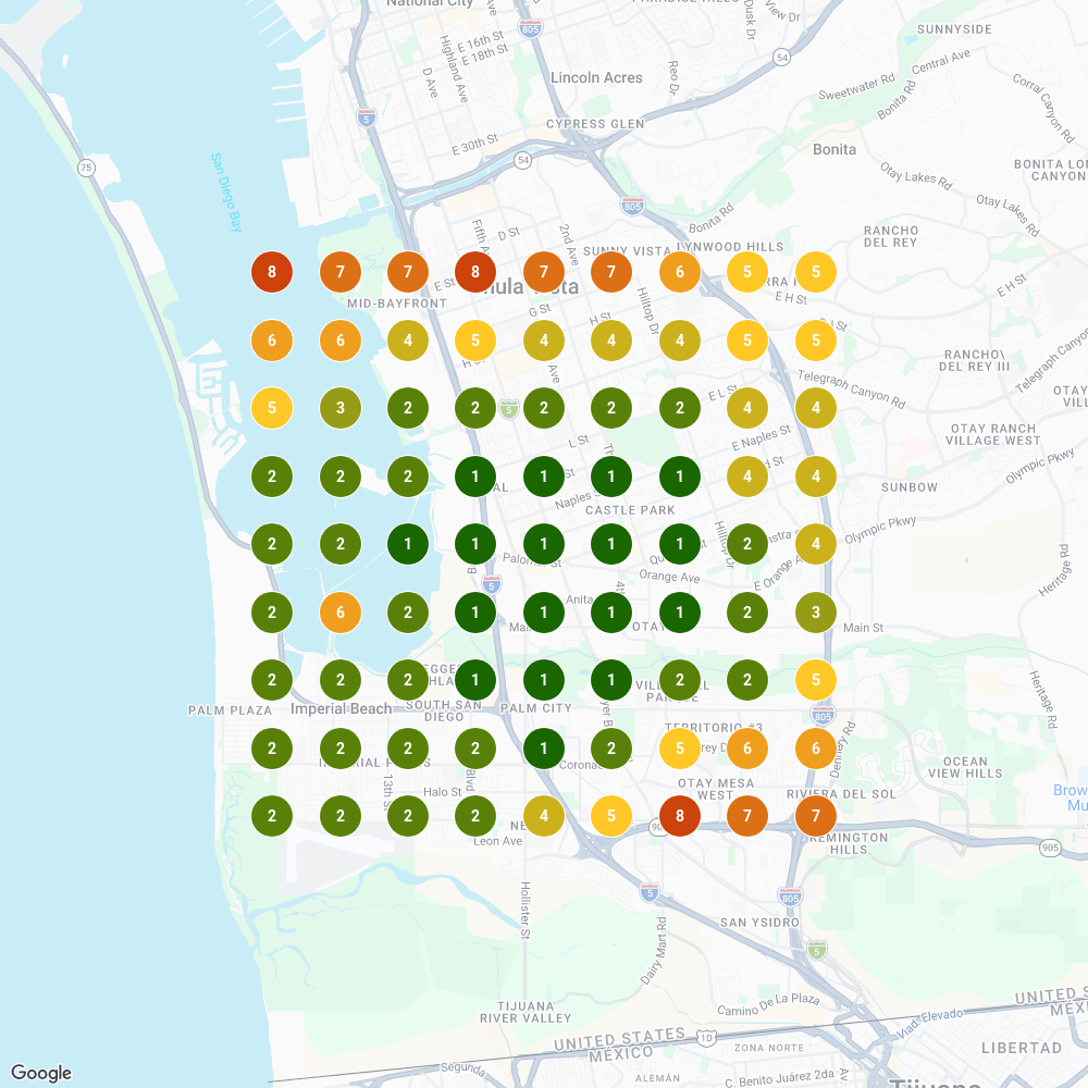Chula Vista grid scan, dispensary near me
