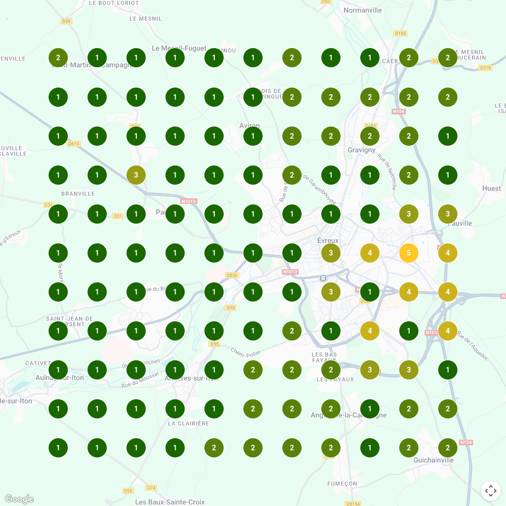 Local SEO Grid Ranking for Sushi Restaurant in Évreux