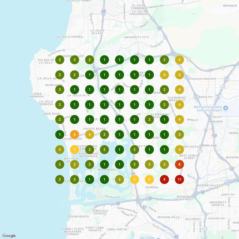 Pacific Beach grid scan, dispensary near me