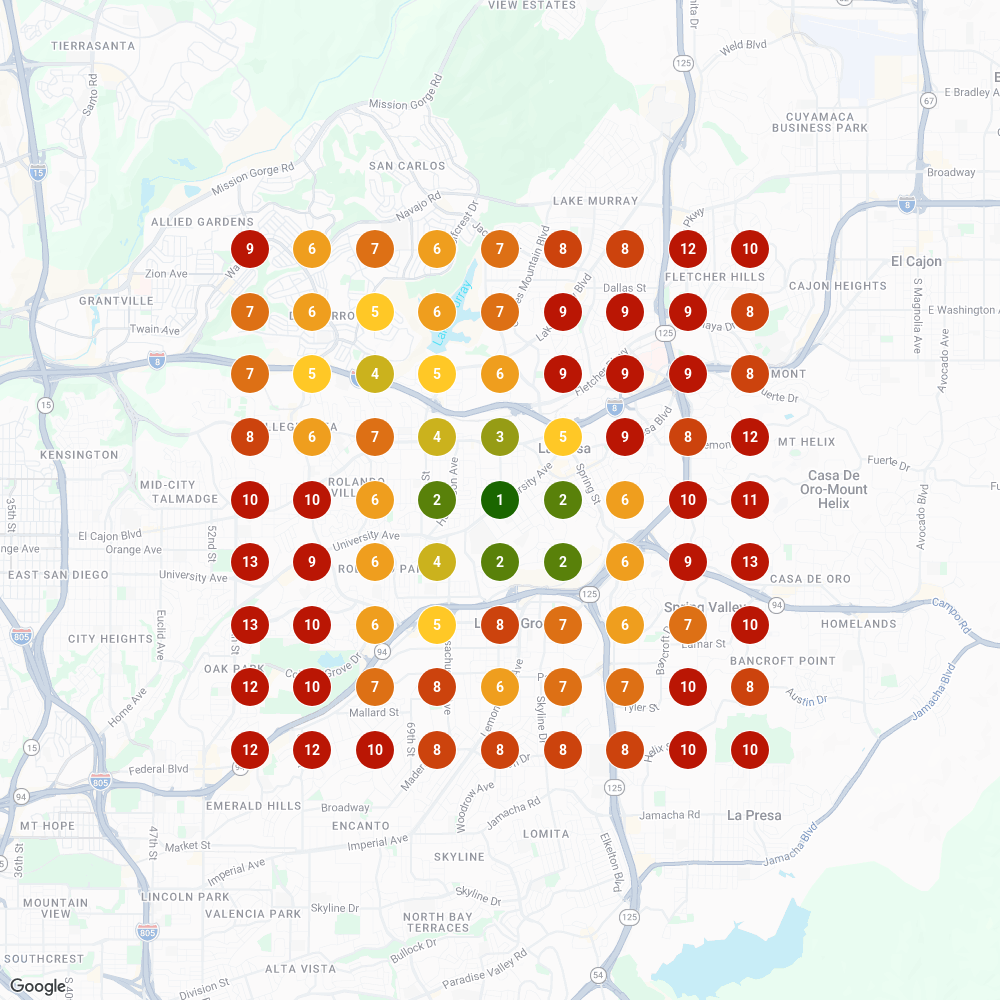 La Mesa grid scan, dispensary near me